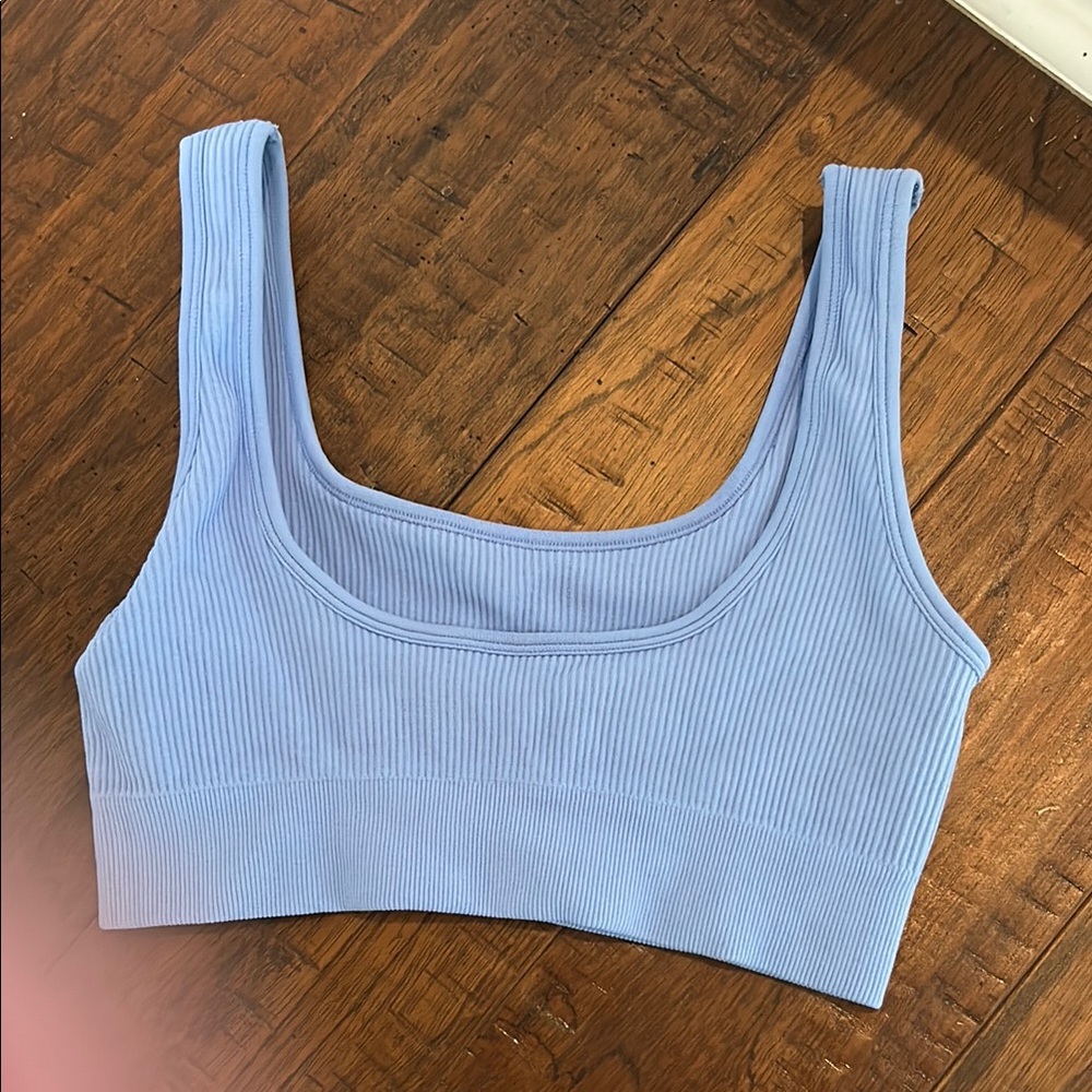 Women's Blue Ribbed Set - Picture 2 of 4